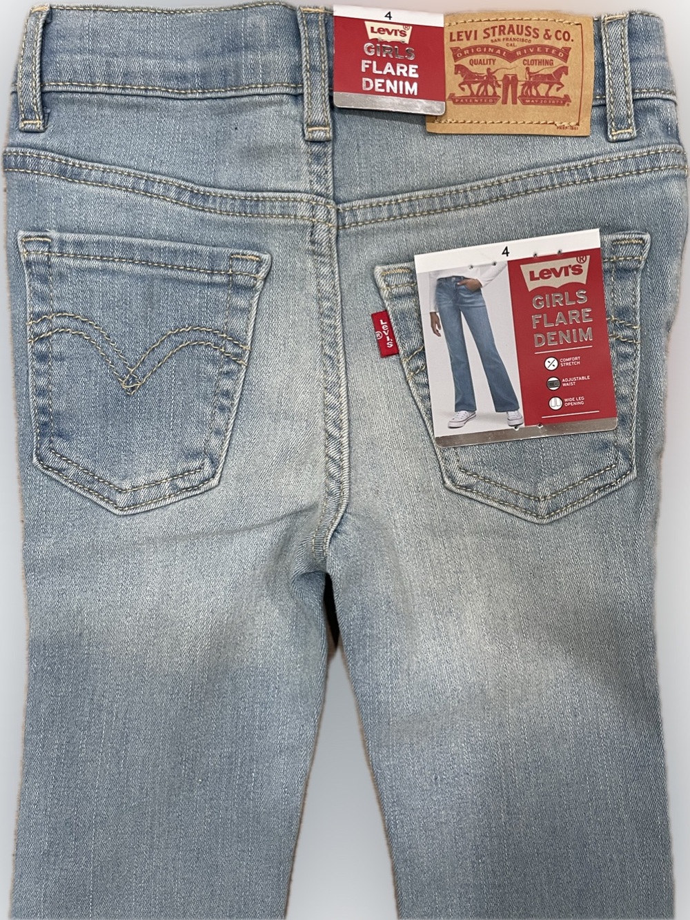 NWT Levi's 726 High Rise Flare Girls Jeans - Picture 8 of 9
